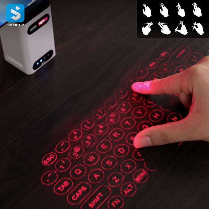 Laser projection virtual laser keyboard